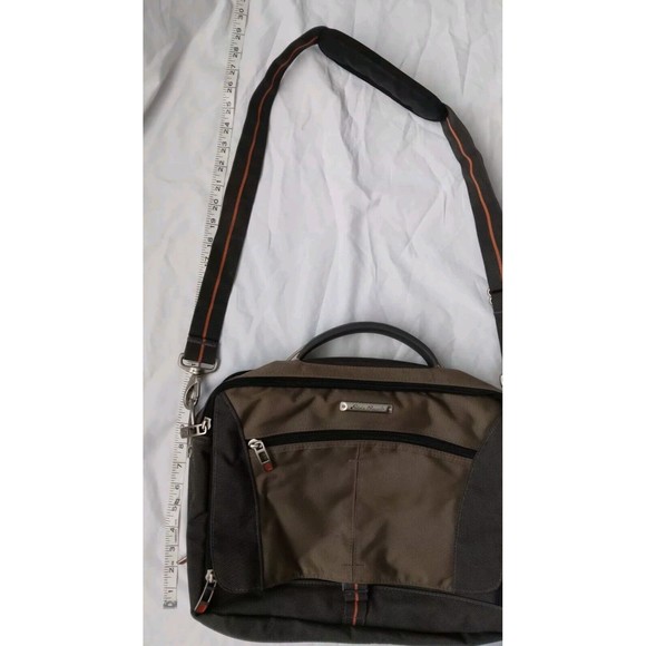 Eddie Bauer Laptop Messenger Bag Adjustable Shoulder Strap Zip Pockets Brown - Picture 5 of 11